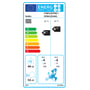 Energimærke for Daikin Altherma 3 varmepumpe udedel, viser energiklasse A+++ og A++ ved 55°C og 35°C.