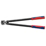 Knipex kabelsaks 9512 500mm med to-komponent greb i sort, rød og blå, fremstillet i Tyskland.