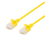 DELTACO U/UTP Cat6a tyndt patch cable, 0,5 meter, gul