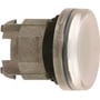 Schneider Electric Harmony Style 4 lampehoved med hvid linse og robust metalbagside til montering på tavle.