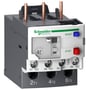 Tæt på Schneider Electric termorelæ LRD, der viser dens 2,5-4A indstillingsområde, Stop- og Reset-knapper samt terminaler.