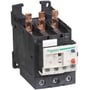 Schneider Electric TeSys D termorelæ, 30-40A, med tre kobberterminaler og reset/stop knapper på hvid baggrund.