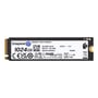 Kingston KC3000 NVMe SSD på 1024 GB set fra bagsiden med hvid produktetiket og guldkontakter.