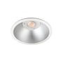 SG Armaturen Rax Soft 200 downlight med satin matt reflektor, hvid ramme og synlig LED-lys på hvid baggrund.