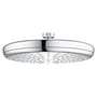 Grohe Tempesta hovedbruser i krom med en diameter på 210 mm, vist forfra med et hvidt baggrund.