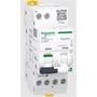 Schneider Electric Acti9 Active iCV40 C16 gnistdetektor med MCB, RCD og AFD funktioner, 16A og 30mA HPFI, vist med front- og sidevisning.