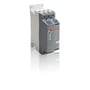 ABB softstarter PSR85-600-70 til 45 kW, 400V, 85A med indbygget by-pass kontaktor, monteret på hvid baggrund.