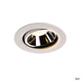 SLV NUMINOS MOVE L indbygningsspot i hvid og krom med 25W LED, 3000K varmt lys og 40° lysspredning.