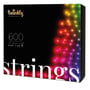Twinkly Strings smart LED lyskæde, 600 Color (RGB) lys, 48 meter, sort ledning, Bluetooth/WiFi