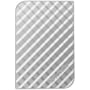 Verbatim Store n Go ekstern harddisk på 1 TB set direkte ovenfra med sølvfarvet, ternet mønster og Verbatim-logo.