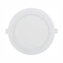 SpectrumLED Dure 3 LED-loftslampe set forfra med rund, hvid ramme og lys flade.