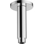 Hansgrohe Vernis Blend loftbefæstigelse i skinnende krom, 100 mm lang, med synlig G 1/2" tilslutningsgevind i bunden.