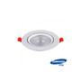 V-Tac 30W LED spotlight med integreret Samsung LED chip og en hvid, drejelig ramme, vist på hvid baggrund.