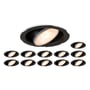 SLV Universal Downlight DL, mat sort, 7W, med synlige lyskilder og monteringsdetaljer samt flere enheder.