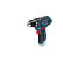 Bosch GSR 12V-15 Professional akku bore-/skruemaskine i blå og sort med røde detaljer på hvid baggrund.