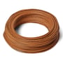 H07V-U installationsledning 1x1,5 mm brun til faste installationer, vist som en spole med 100 meter kabel.