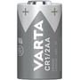 Nærbillede af et Varta CR1/2AA lithium batteri med tydelig Varta logo, 3V og CR14250 mærkning.