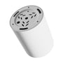 Bagsiden af den hvide SpectrumLED Orbito LED-loftlampe med monteringsplade og åbninger.