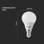 V-TAC 4W LED pære med E14 fatning, oplyst med dimensionerne 81 mm i højden og 45 mm i diameter.