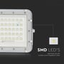 Nærbillede af V-TAC 80W projektørens LED-lys, der viser de individuelle SMD LED'er og den integrerede driver.