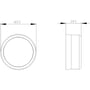 Måltegning af Siemens SIRIUS ACT-beskyttelseshætten med front- og sidevisning samt målene Ø33 mm og 14,1 mm.