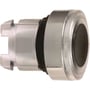 Schneider Electric Harmony Style 4 lampetrykhoved ZB4BW913 i hvid, vist fra siden med et poleret metalhus.