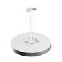 SpectrumLED Nymphea Optima CCT loftlampe med sort ring, set bagfra med ledninger og loftbeslag.