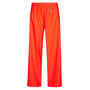 Lyngsøe Rainwear LR41 regnbuks i hi-vis orange, 4XL, vist forfra i fuld længde med elastisk talje.