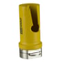 PRO-FIT HM hulsav med adaptor, 30 mm diameter i gul med PRO-FIT logo og en solid metaladapter.