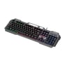 Deltaco DK130 gamingtastatur set forfra med numerisk tastatur og regnbuebelysning under tasterne.