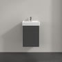 Villeroy & Boch Collaro underskab til håndvask i grå med folieoverflade og synligt greb, måler 41x53.7x34.4 cm.