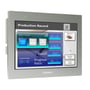 Schneider Electric 12" Pro-face touch panel display i bredformat viser produktionsdata og menuvalg for operatører. Med 2COM, 2 Ethernet og USB porte til integration i automationssystemer.