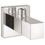 Grohe Universal Cube stopventil i forkromet metal med 1/2" vægtilslutning og 3/8" gevindudløb, vist på hvid baggrund.