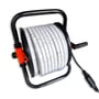 LEDlife arbejdslys med 50 meter LED-strip set skråt forfra; strimlen er oprullet, og stikledningen ses ved siden af.