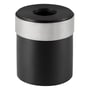 Geberit overgangsmuffe i sort PEH set skråt forfra med synligt indvendigt gevind, 50 mm x 3/4".