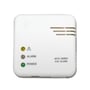 Foss Europe Life gasalarm i hvid, kompakt design med indikation for strøm og alarm.