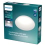 Philips Lighting Cl200 LED loftlampe i hvid med teksten 'Comfortable LED light that is easy on your eyes'.