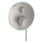 Grohe Essence New etgrebsbatteri med 3-vejs funktion og 158mm rund forplade i børstet stål.
