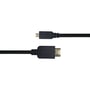 Deltaco HDMI til micro HDMI-kabel på 2 meter set skråt forfra, så det store HDMI-stik og det lille micro HDMI-stik ses.