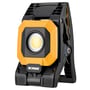 Ironside genopladelig magnetlampe med klemme set forfra, med rund LED-lyskilde i orange lampefront.