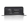 ATEN VE901T DisplayPort HDBaseT-Lite-sender set fra enden med DisplayPort-indgang og firmwarekontakt.