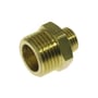 Brystnippel i afzinkningsbestandig messing med 1/2" udvendigt gevind og 3/8" udvendigt gevind.