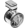 Lindab motorspjæld DTBCU, 160mm, med 230V on/off motor og galvaniseret stålkonstruktion.