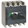 Schneider Electric Compact INS320 lastadskiller, 3-polet, set fra siden med tydeligt håndtag og terminaler, grå konstruktion.