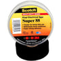 3M Scotch Super 88 vinyl el-tape i sort, 19mm bred og 20m lang, vist i klar emballage med detaljeret mærkat.