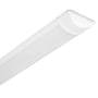 Hvidt V-TAC LED-armatur på 30 cm og 10 W med aflang, afrundet skærm, set skråt forfra.