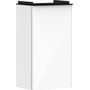 Hansgrohe XeluQ underskab i hvid højglans med sort topkant, 340x265x625mm, væghængt og formonteret med én låge.