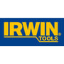 Logo for Irwin Tools, vist i gul skrift på blå baggrund med teksten 'IRWIN' og 'TOOLS'.