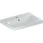 Geberit iCon Light håndvask, 600 mm x 420 mm, midt hanehul, overløb, KeraTect