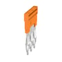 Weidmüller Laske ZQV 4N/3 laske med PUSH IN teknologi, 3-polet, 4mm² i orange.